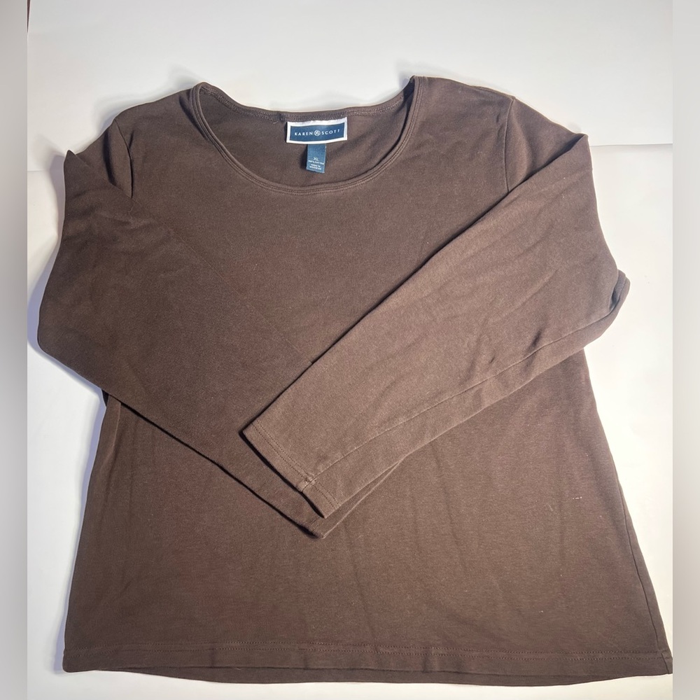 BRAND NEW WITHOUT TAGS!! Karen Scott, Long Sleeve shirt XL